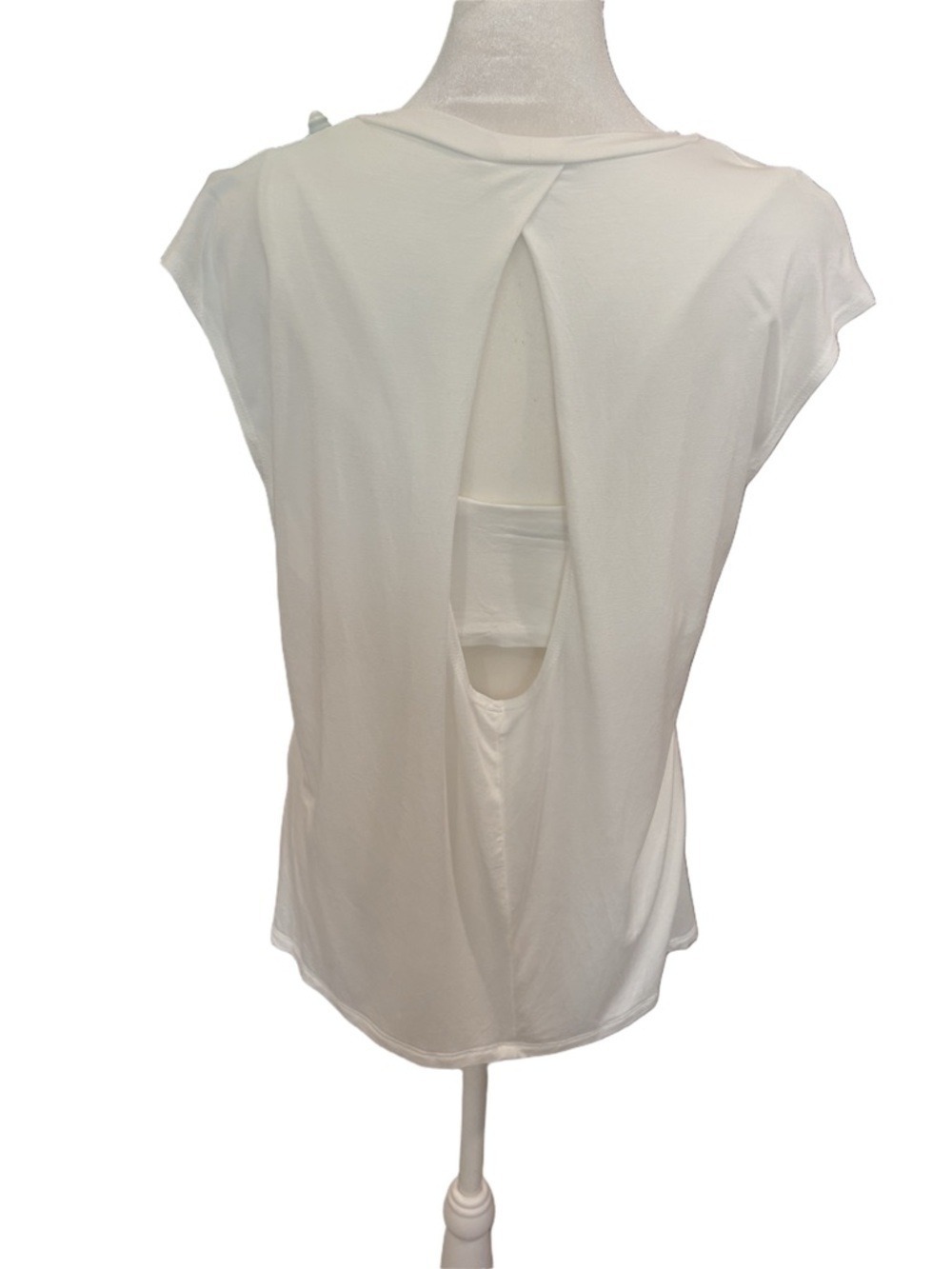 Trina Turk Torme White Knit Top Sleeveless Keyhole Back Size S View 4
